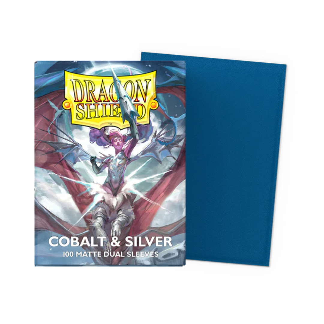 Cobalt & Silver - Matte Dual Sleeves - DragonShield