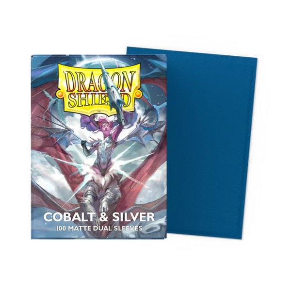 Cobalt & Silver - Matte Dual Sleeves - DragonShield