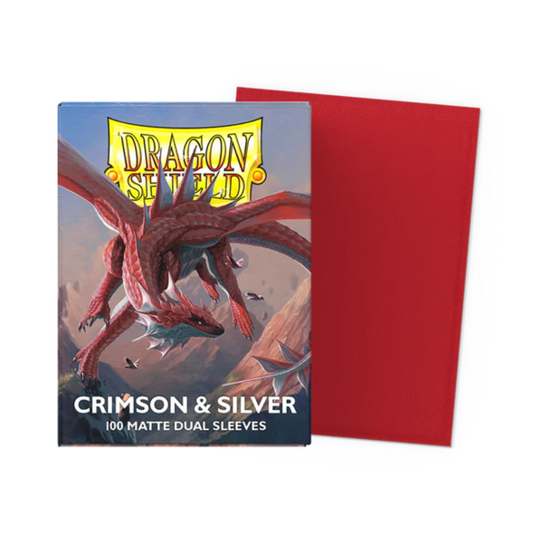 Crimson & Silver - Matte Dual Sleeves - DragonShield