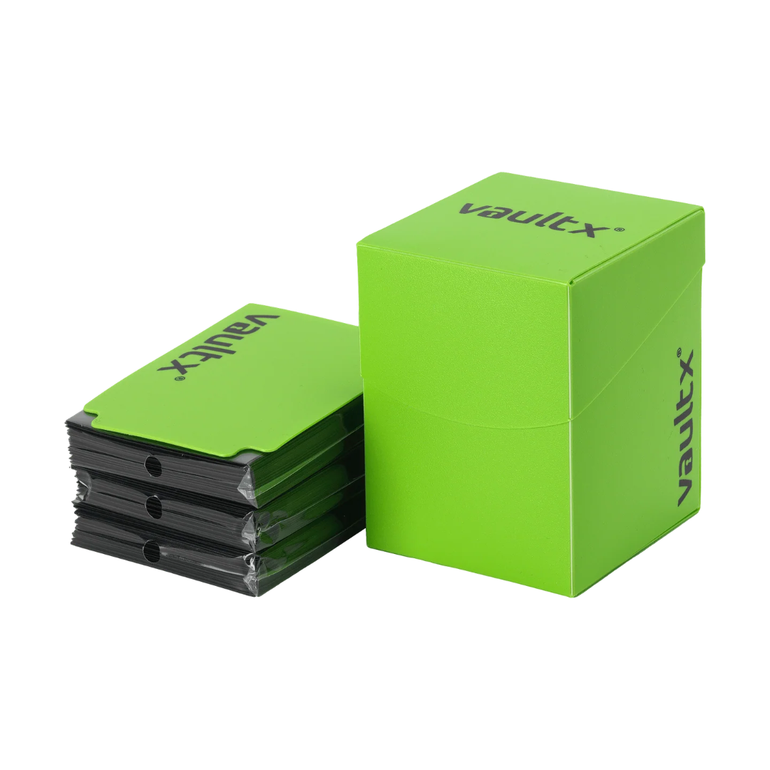Large Deck Box 100+ con 150 Sleeves - Vault X - Green