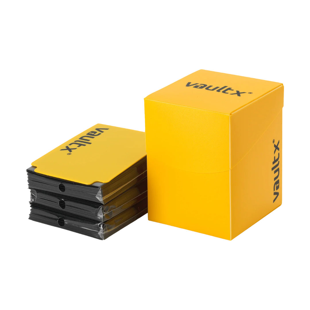 Large Deck Box 100+ con 150 Sleeves - Vault X - Yellow