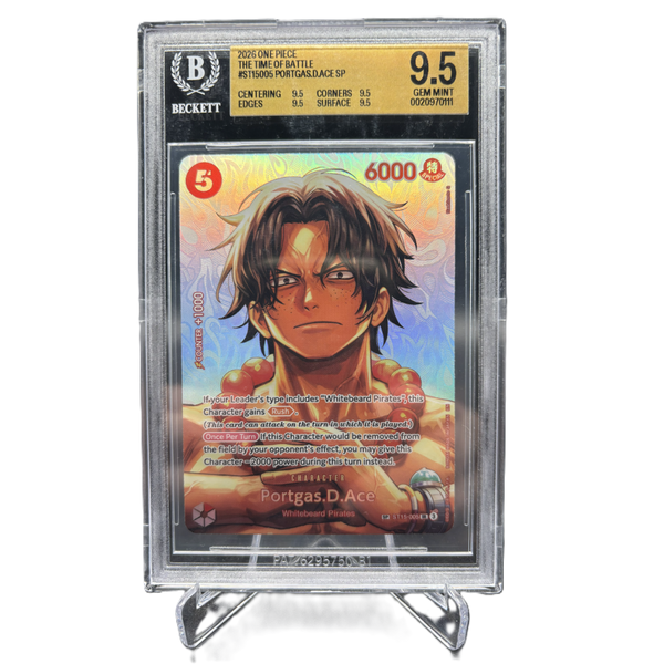 Portgas.D.Ace (ST15-005) SP - EN - BGS - GEM MT 9.5