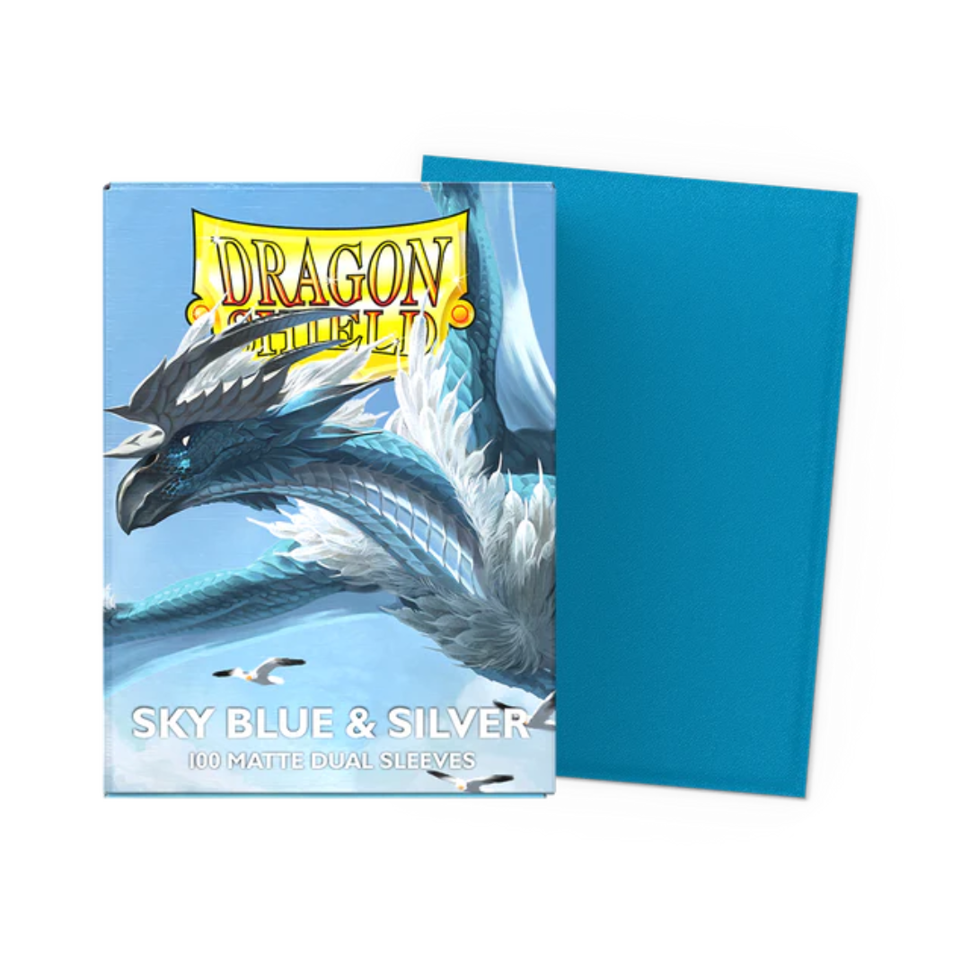 Sky Blue & Silver - Matte Dual Sleeves - DragonShield